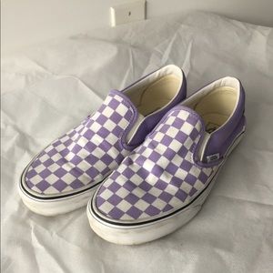 Slip on light purple Vans